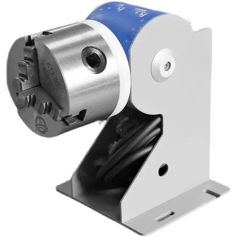 Rotary head three-jaw rotary fixture laser marking machine D80 welding machine optional fiber laser marking machine
