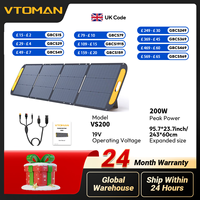 VTOMAN VS200 Portable Solar Panel 200W 19V Outdoor Rechargeable Solar Generator, High Efficience Complete for Home Camping