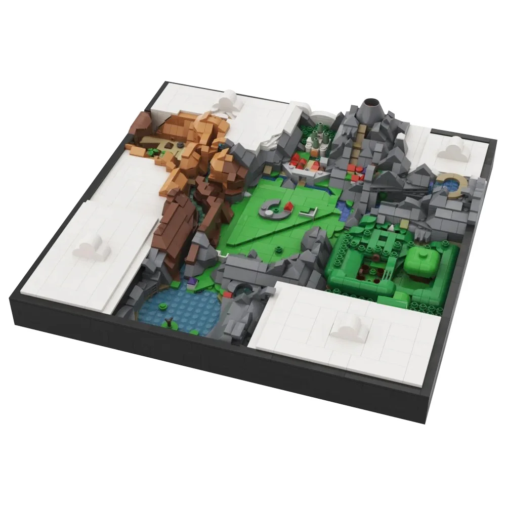 Gobricks MOC オカリナ時間マップのハイラルビルディングブロックモデルゲームシーンマップレンガ DIY 組み立ておもちゃ子供のためのギフト