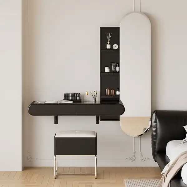 Vanity Desk Makeup Dresser For Bedroom Set Modern Drawers Vanities Lights Designs Led Dressing Table With Mirror And One Drawer image 3