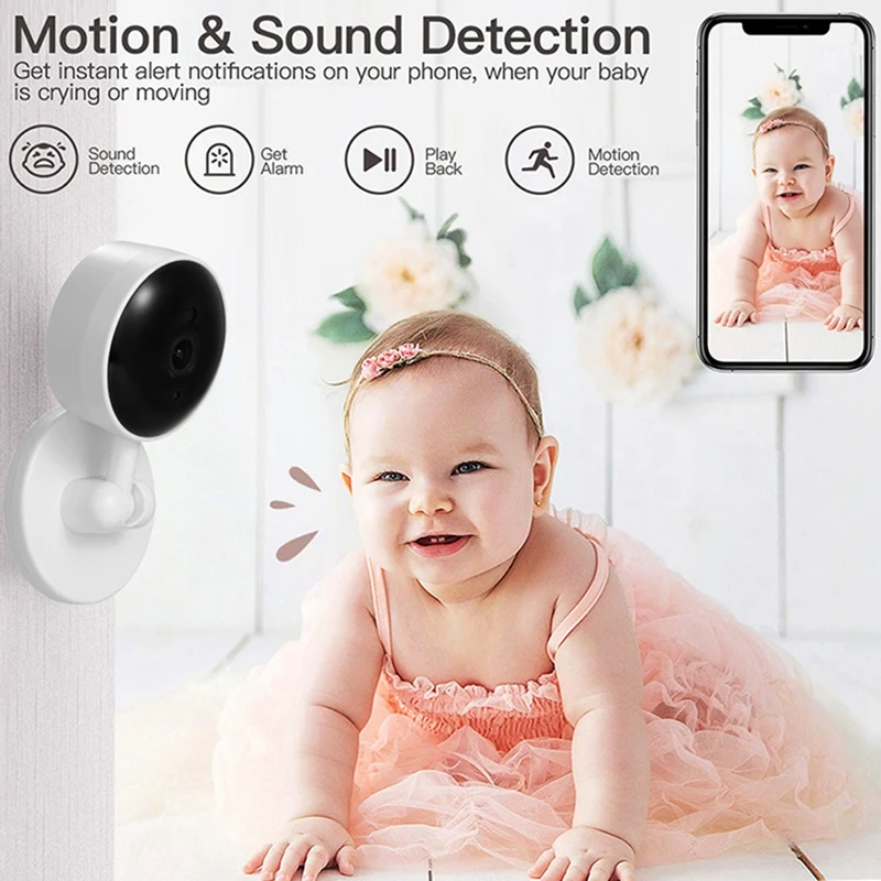 Indoor Wifi Tuya Camera, Baby Monitor, Smart Life Home Security Wireless Mini Camera, IP CCTV, Two Way Audio