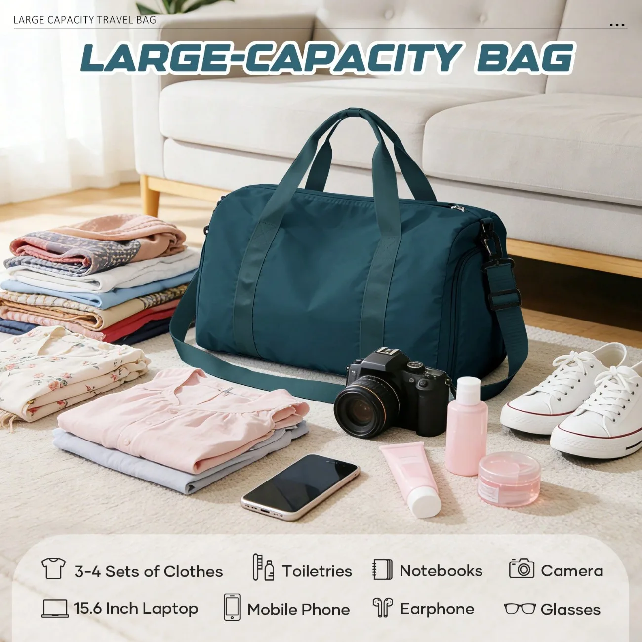Unisex Fashion Gym Bag, Tote Bag Crossbody Luggage Bag, Portable Travel Bag, Crossbody Bucket Bag, Women's Casual Handbag, Lightweight Minimalist Swimwear Bag, Gym Lightweight Storage Shoulder Bag, Dry-Wet Separation Sports Bag