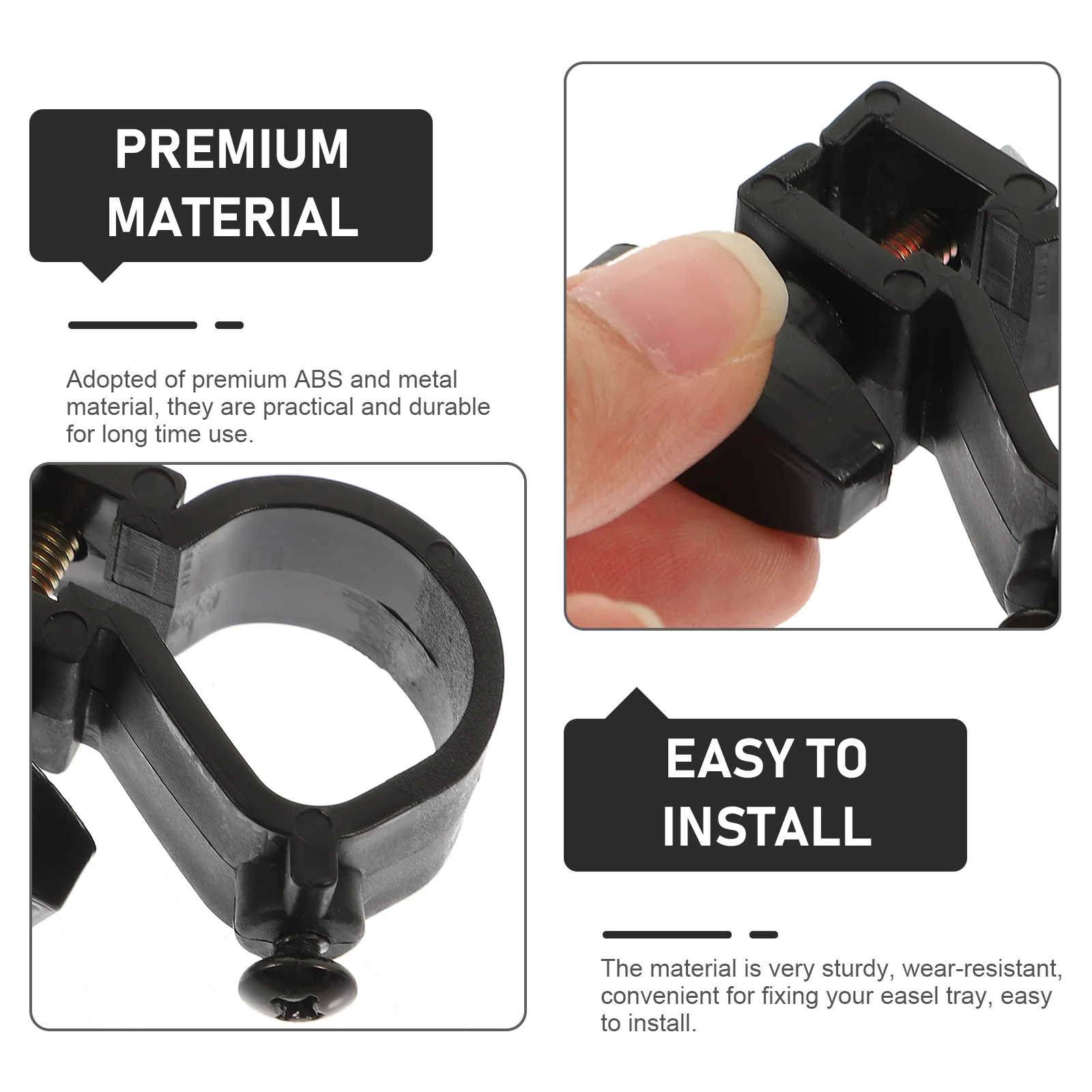 

1 Set Replaceable Stand Parts Sturdy Detachable Tray Accessories Compact Small Easel Tray Buckles Portable Easel Accessories For