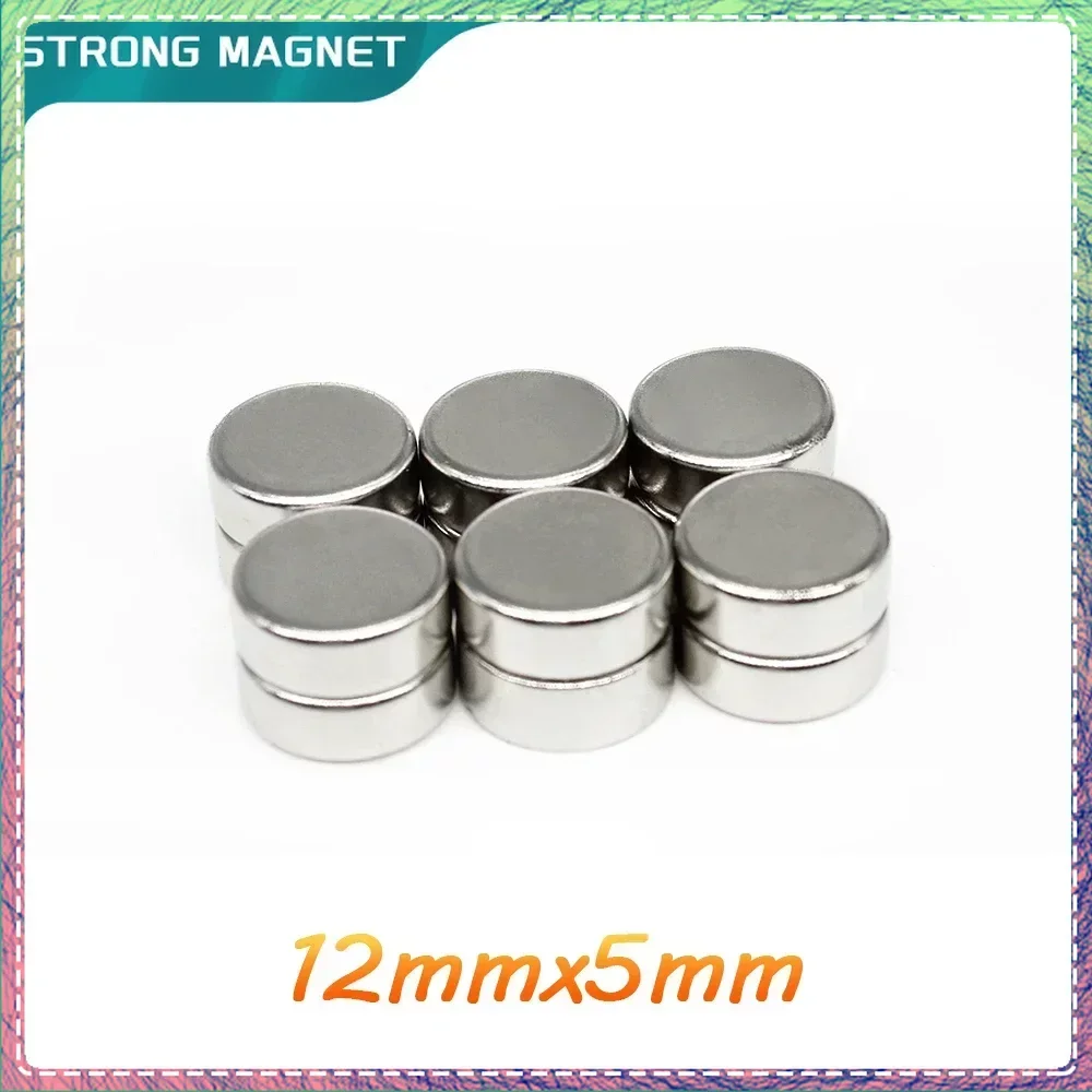 

12x5 Powerful Strong Magnetic Magnets Disc 12mmx5mm Neodymium Permanent Magnet 12x5mm Round Search Magnet 12x5