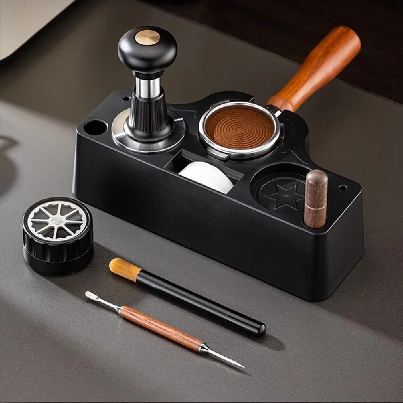 Coffee Tamper Base Coffee Anti-Slip Stand ABS 51/53/58mm Universal Powder Press Cloth Powder Storage Base Barista Tool