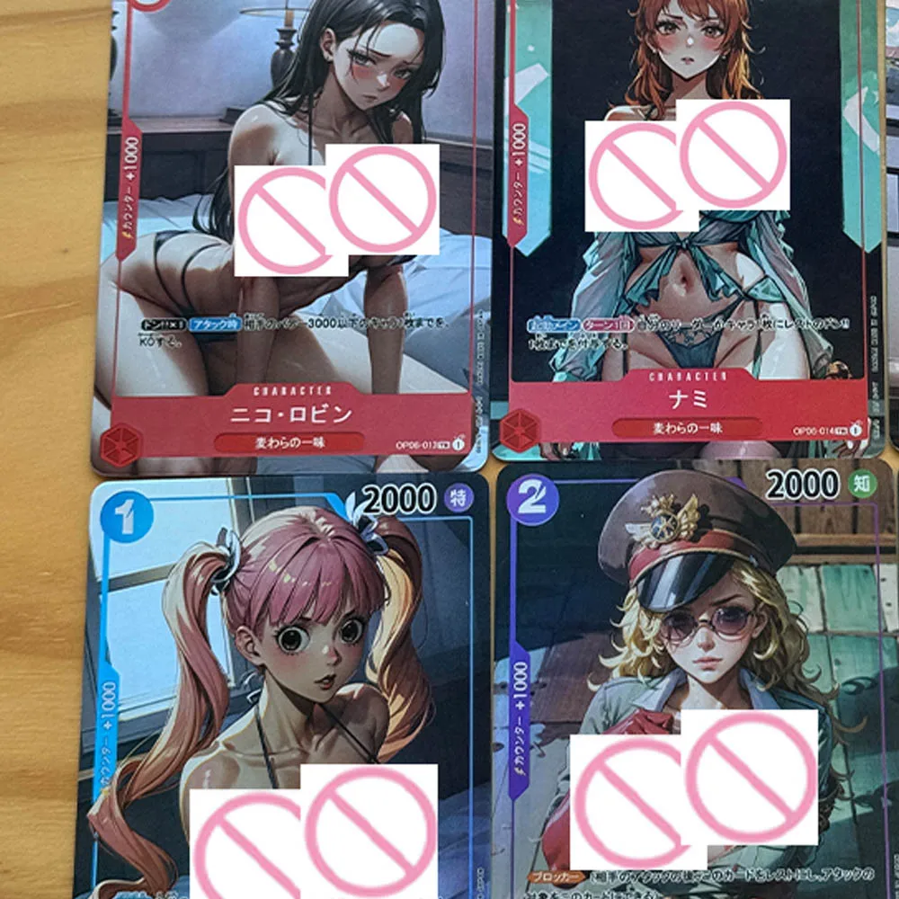 Ensemble de cartes de collection sexy Anime OPCG, CHRISTAO, Nami, Perona, grande poitrine, beauté, document réfractif, carte demi-nue flash, cadeau garçon, 9 pièces