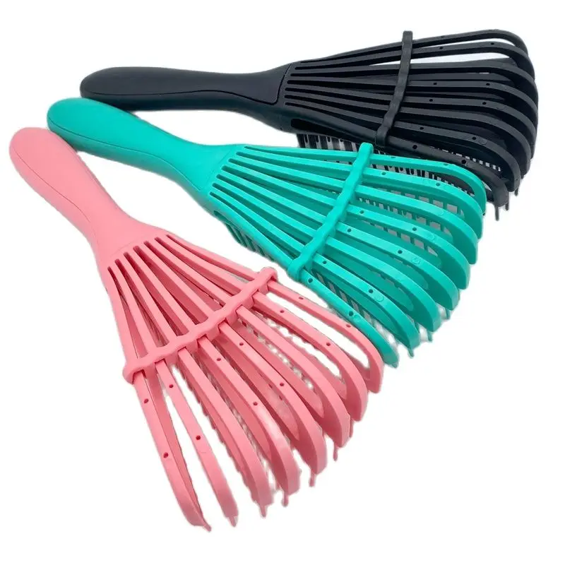 Escova de polvo-Escova de cabelo desembaraçante com função de massagem do couro cabeludo para cabelos secos, molhados ou encaracolados-uso doméstico ou barbeiro