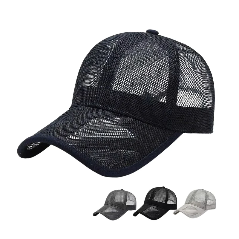 Summer Men Hat Openwork Brim Breathable Mesh Cap Outdoor Sports Sunscreen Baseball Women Sunhat NEW