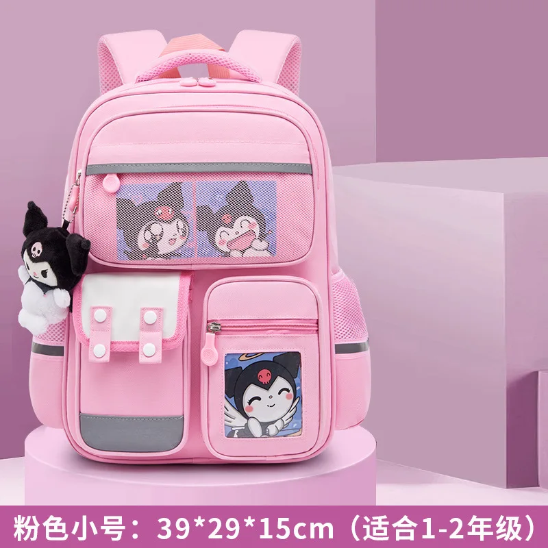 Boys and girls burden-reducing primary school backpack 1-3-6 grades Sanrio Kuromi children backpack