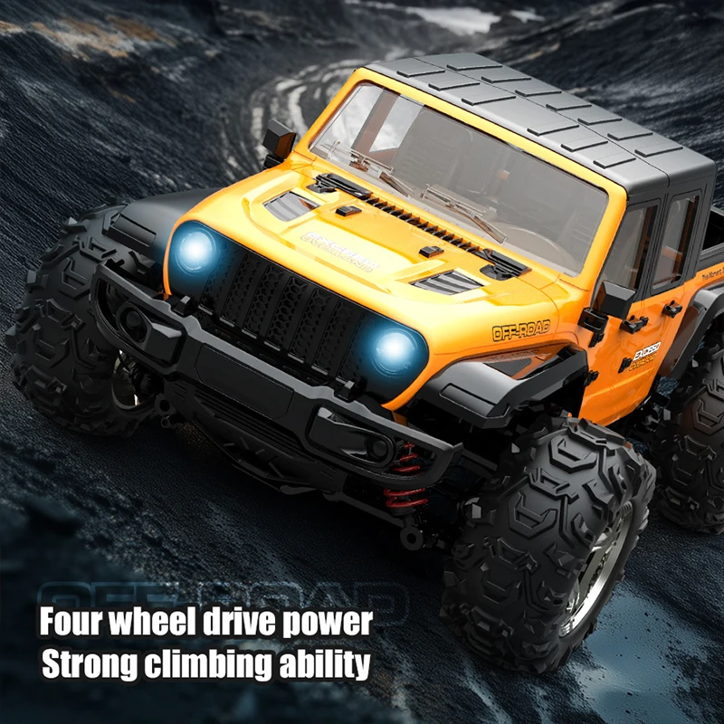 Novo carro wrangler rc bg 1550 1:20 com luzes led simulação em escala completa profissional 4wd 2.4g captador de controle remoto brinquedos de caminhão rc