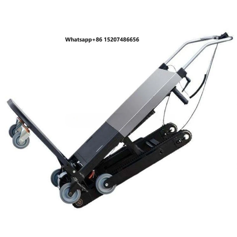 Intelligent Silent Electric Stair Climbing Cart Motorized Heavy Load Transport Trolley for Goods Delivery