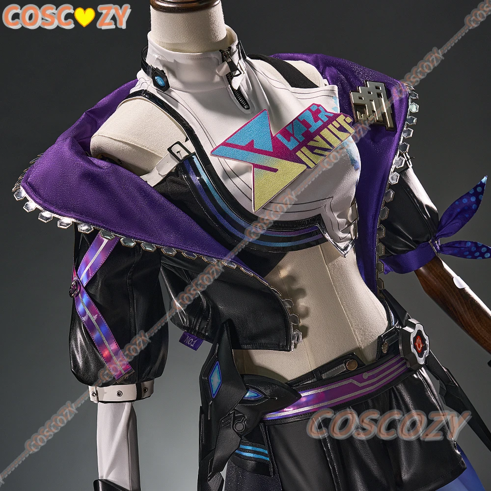 Honkai Star Rail Silver Wolf LV.999 Cosplay Costume Wig Uniform Jacket Sunglasses Headwear Role Play Halloween Party Women Suit view 3