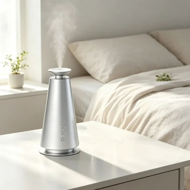 Portable USB Mini Aroma Diffuser Desktop Air Humidifier Essential Oil Mist Maker for Home Office Bedroom Quiet Night Light