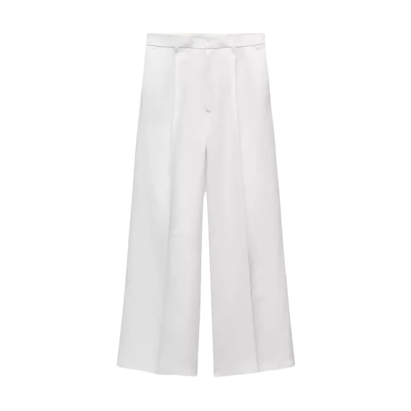 

New Autumn Women's Loose Comfortable Svel Open Design Top Versatile Long Pants V-ne Knot Pure Color Vest