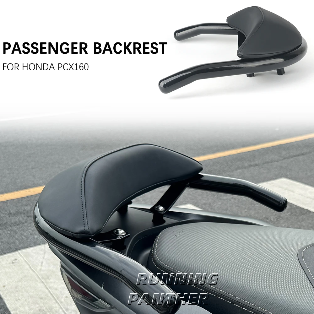 For Honda PCX160 PCX 160 Motorcycle Black Rear Passenger Seat Tailstock Backrest Back Rest Cushion Pad NEW