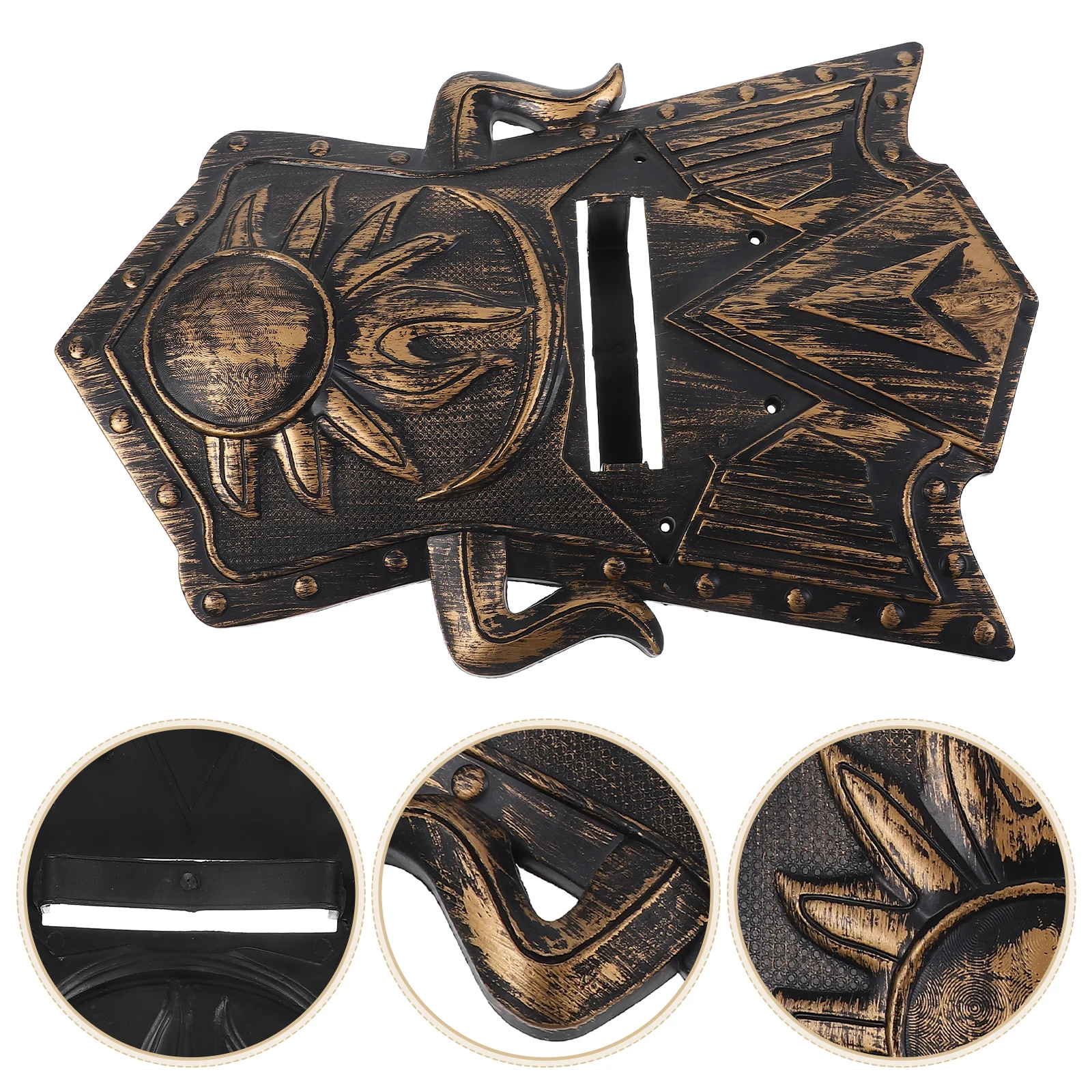

Kids Knight Playset Medieval Armor Costume Prop Lightweight Plastic Round Play Diy Knight Models Cosplay Accessories Shield Kids