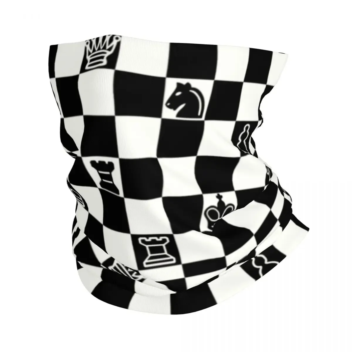 Fashion Chess Bandana Neck Gaiter Windproof Face Scarf Cover Men Women Chessboard Game Headwear Tube Balaclava