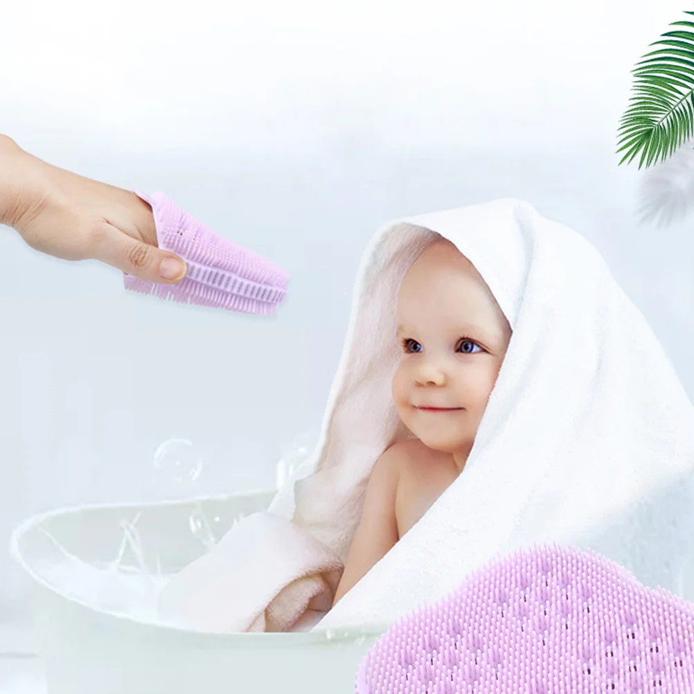 

2Pcs Shower Brush Soft Massage Bath Scrubber Body Exfoliator Back Scrubber Tool Convenient Grip for Smooth Healthy Skin Men