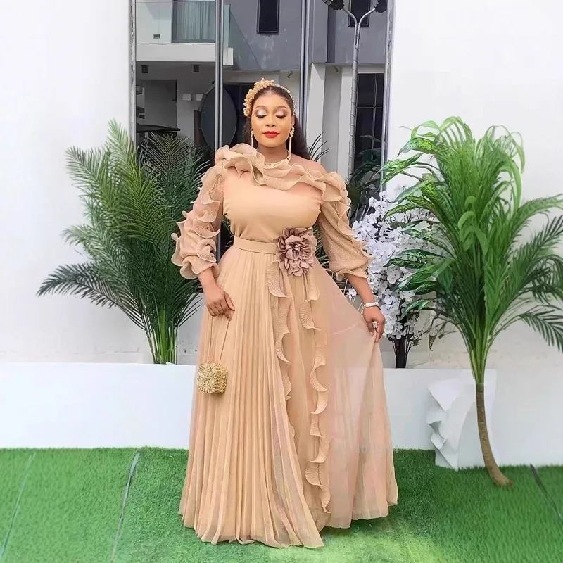 فساتين سهرة بمقاسات كبيرة للنساء فستان أفريقي فاخر متين أنيق لحفلات الزفاف فستان طويل ملابس أنقرة للسيدات