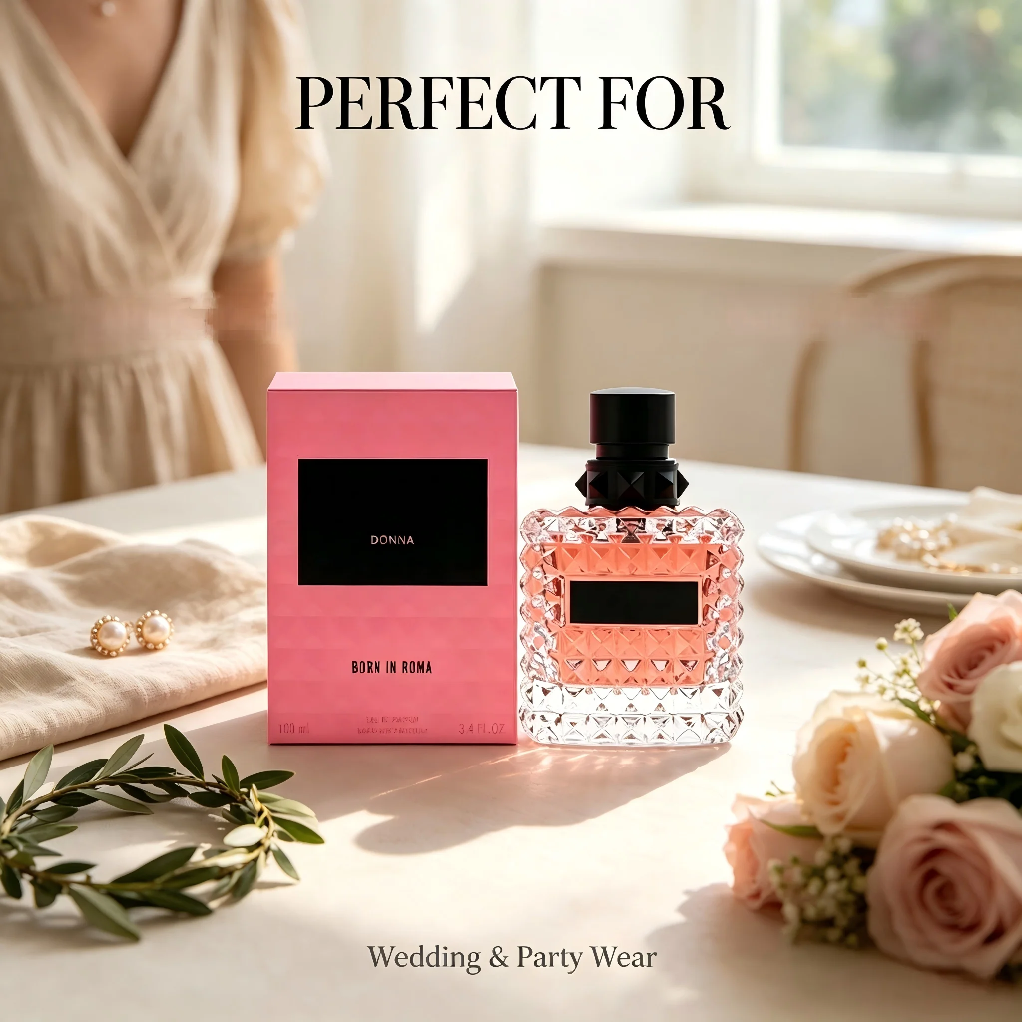 Women Eau de Toilette Perfume 100ml 3.4 fl.oz Luxury Floral Fragrance Long Lasting Feminine Signature Perfume Spray Romantic Daily Wear Office Date Night Wedding Party Fall Fashion Christmas Valentine's Day Gift For Her view 5