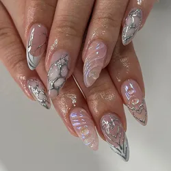 Lovely Girls Y2k Fake Nails Press On Nails With 3D Decoration Removable Reusable Full Cover Artificial False Nails For Women