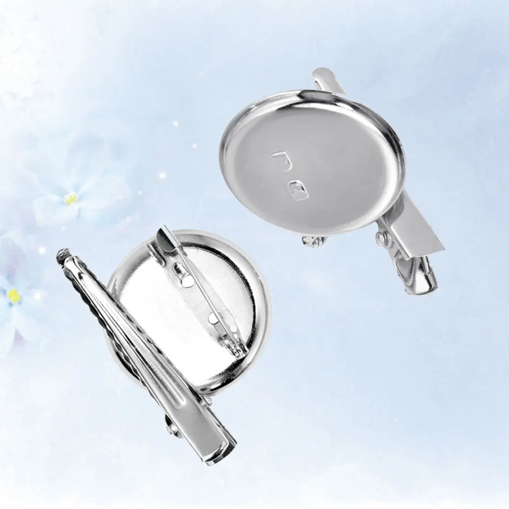 

100Pcs Brooch Base Trays 3.5cm Iron Bezel Blanks for DIY Handmade Jewelry Crafts Rhinestone Cabochon Setting Findings Supplies