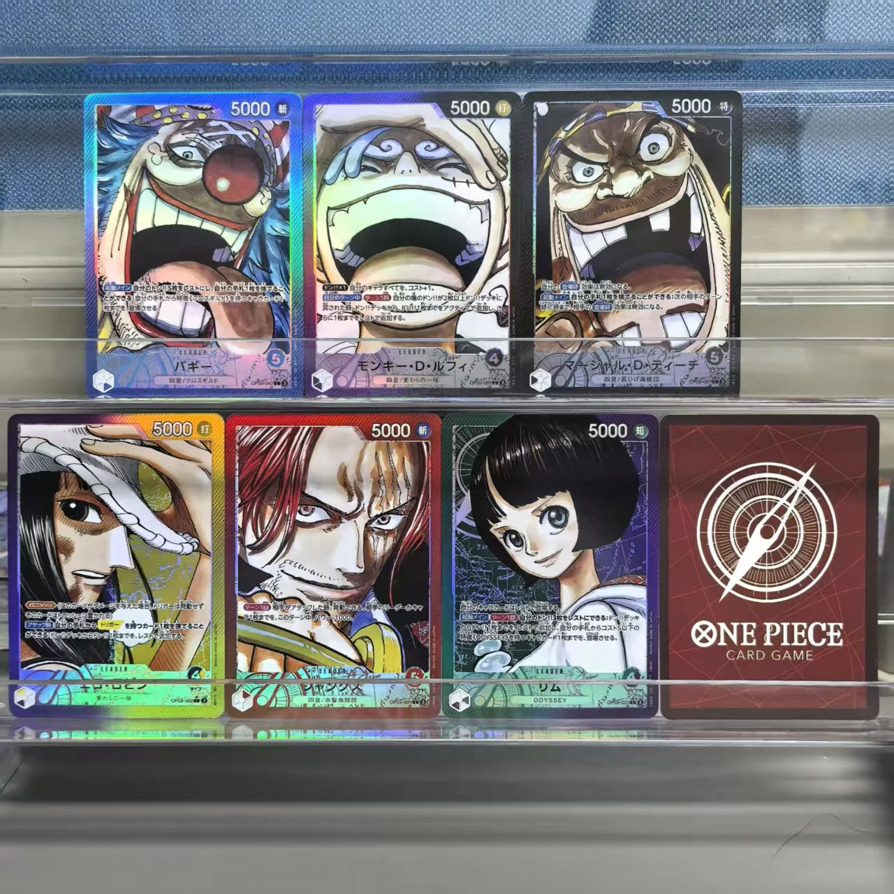 6Pcs One Piece Japanese Anime Collection Card OPCG Monkey D.Luffy Lim Nico Robin Marshall D.Teach Buggy Shanks Game Cards Toys