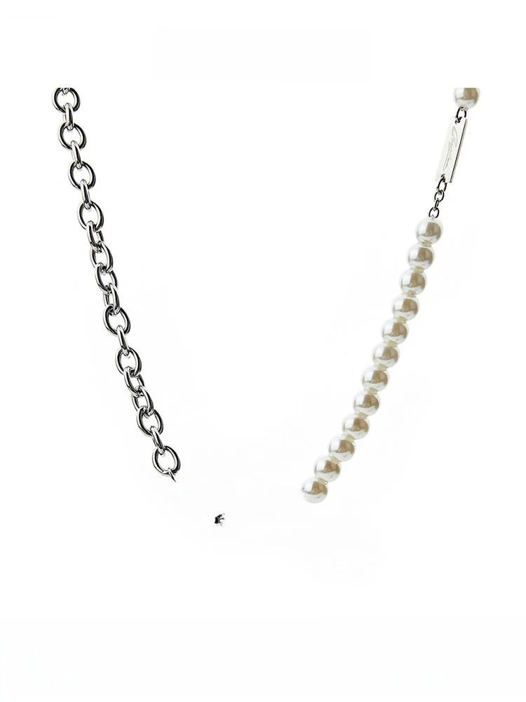 guukahero-pearl-patchwork-necklace-luxury-minimalist-high-end-feel-hip-hop-chill-vibe-heartbeat-chain-jewelry-accessory