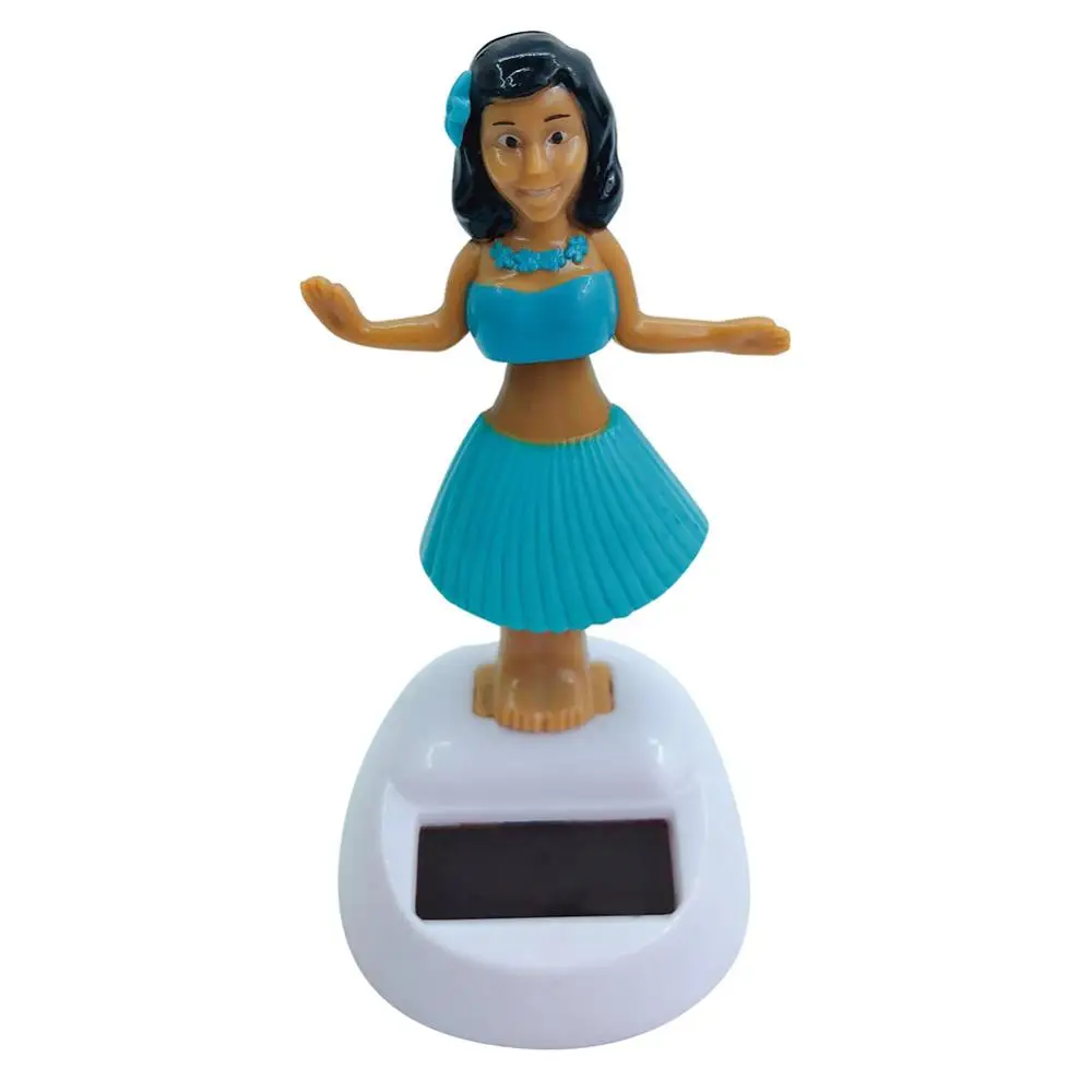 Solar Dancing Beach Girl Automatic Swing Car Interior Ornament Dashboard Decor Car Accessories