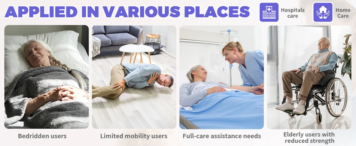 Ehucon Toiletten- und Patientenliftergurt, Weicher Transfersling, Atmungsaktiver Liftergurt für Ältere und Behinderte Patienten – Detail 4