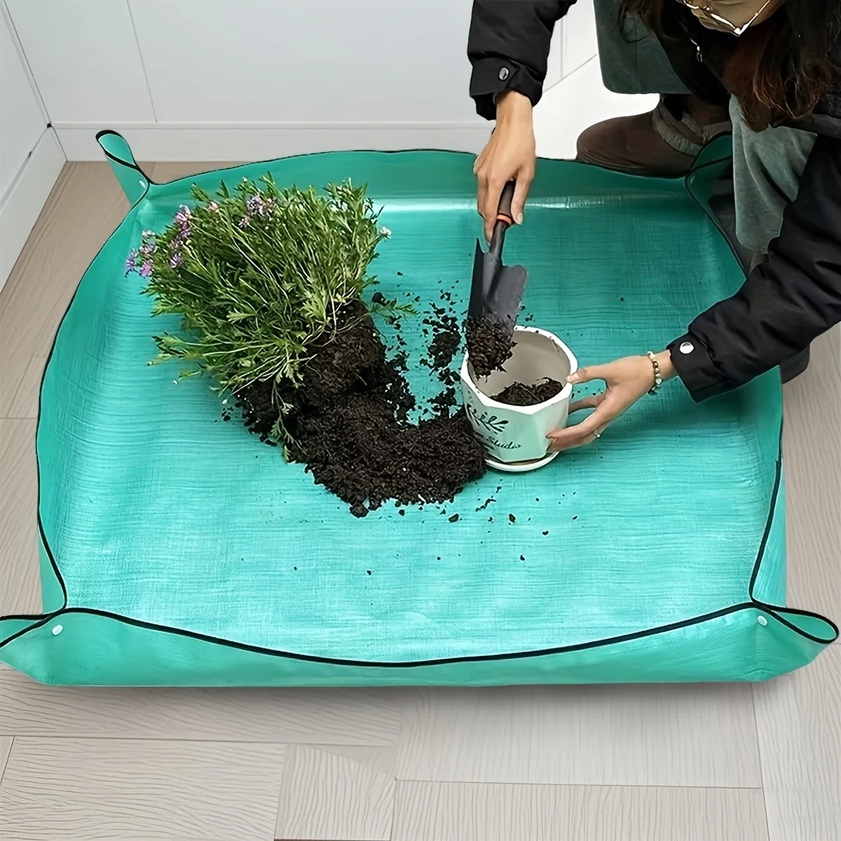 1pc Waterproof Plant Repotting Mat Portable Indoor Succulent Transplanting Mat