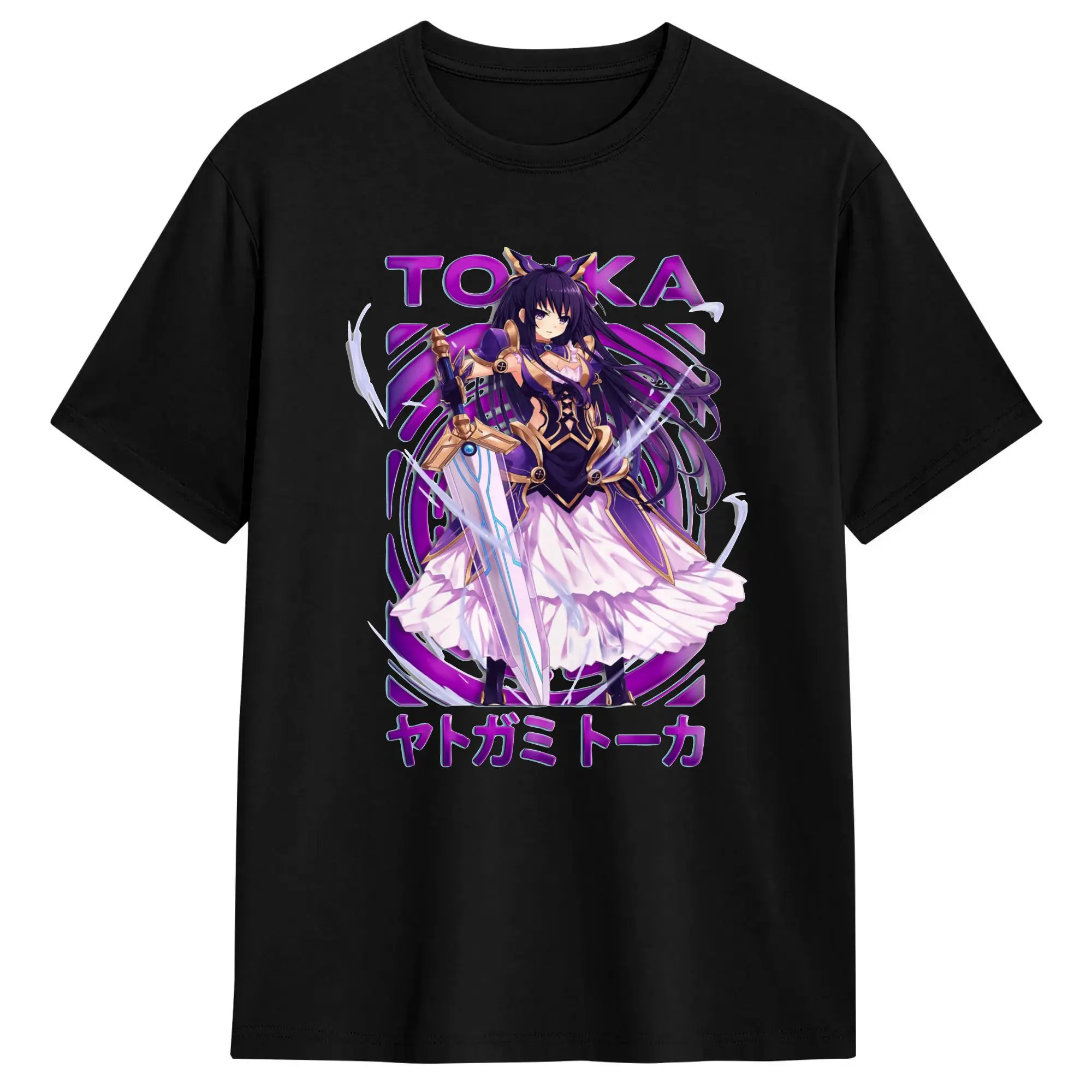 Date A Live Tohka Yatogami T Shirts Cotton Vintage T-Shirt Crewneck Genshin Impact Tee Shirt Short Sleeve Clothes Gift Idea
