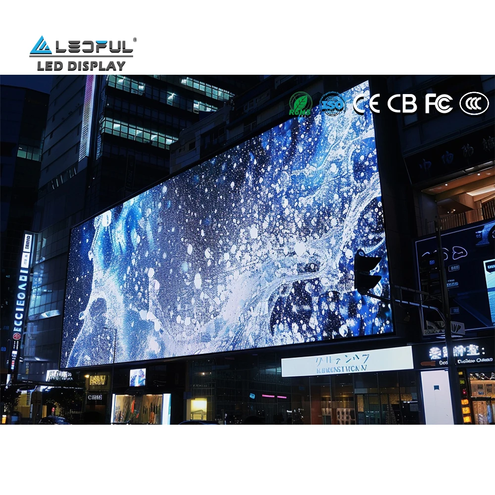 Led Sign Board Outdoor Matrix Display Screen Support the Installation of  Column on the Wall and  Roof