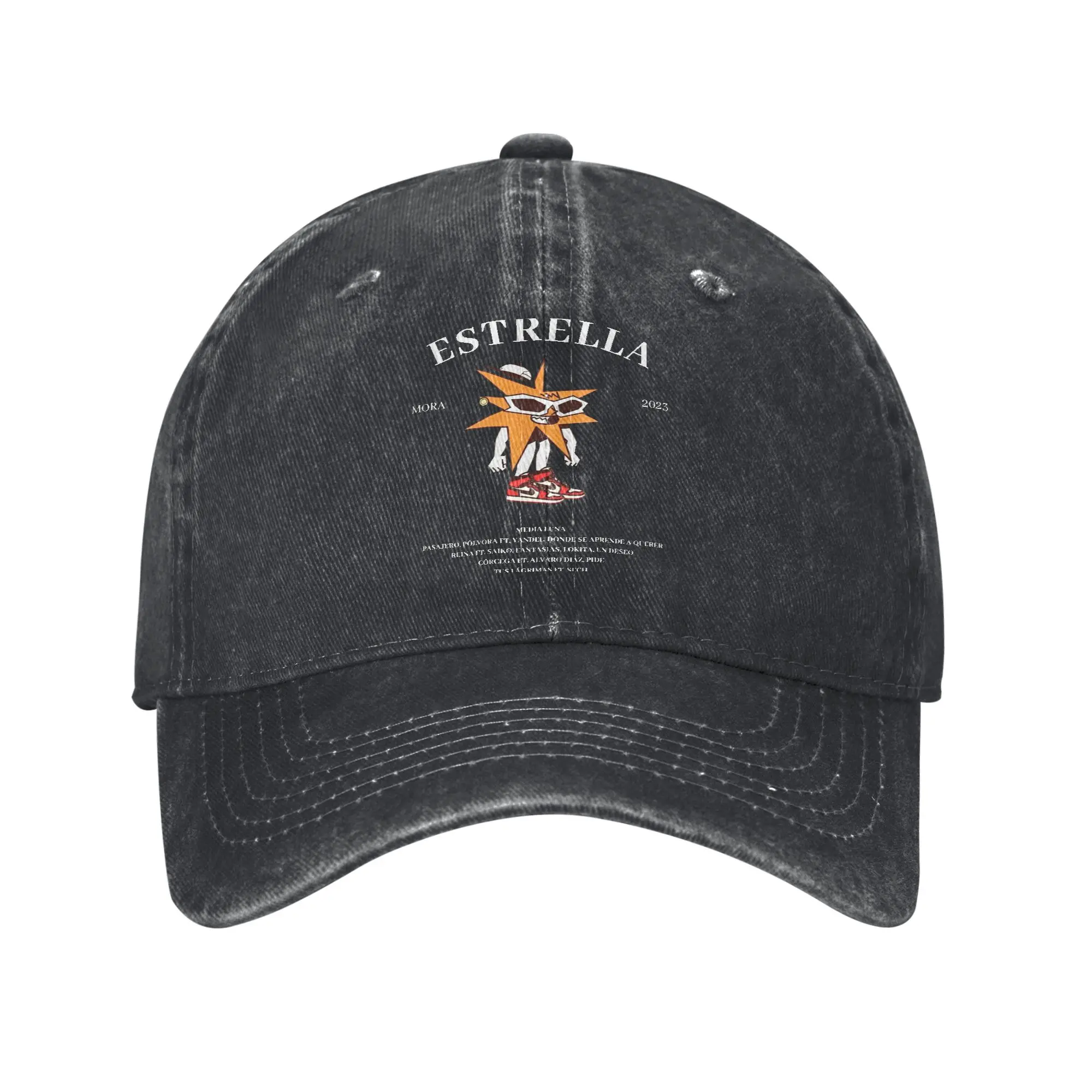 

Washed Baseball Cap Mora Merch Album Estrella Summer Hip Hop Hats For Men Adult y2k Funny Tennis Skate Sun Baseball Caps