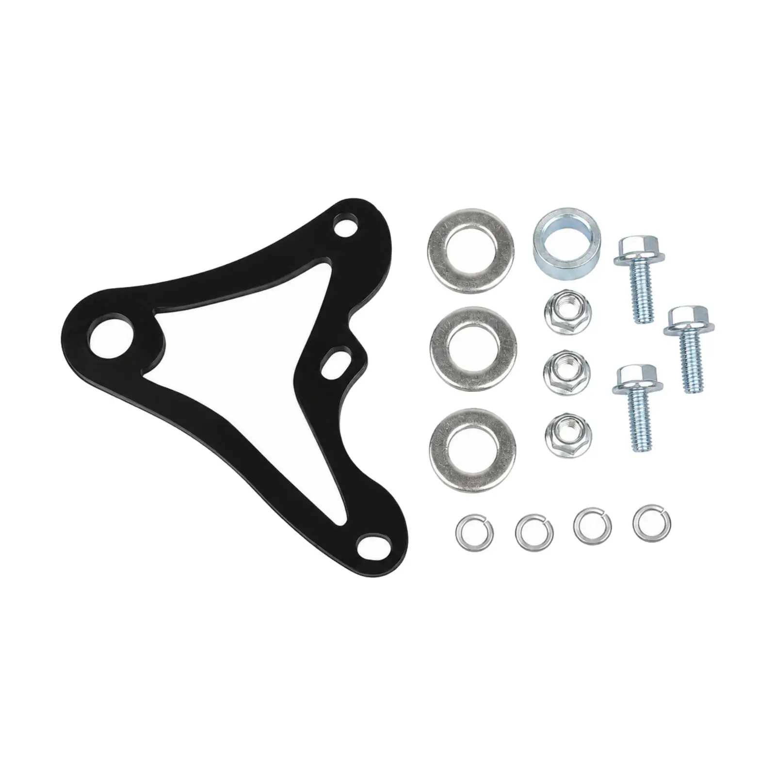 Hydraulic Bicycle Brake Caliper Mounting Bracket for Mini Bike Aluminum Alloy Triangular Adapter with Hardware Kit