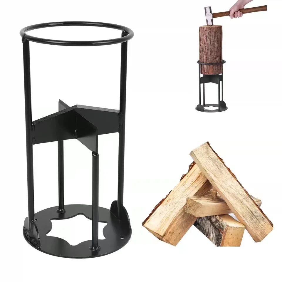 Portable Firewood Splitter Iron Splitting Wedge Wood Cutter Labor Saving Log Splitting Tool for Home Use