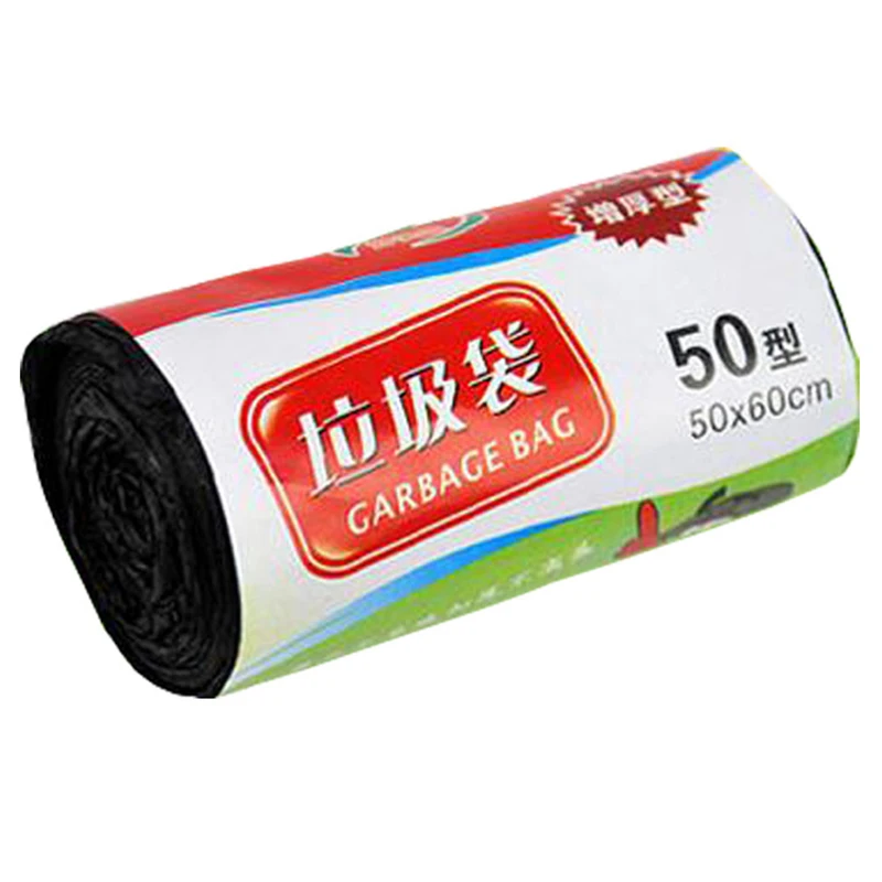 1 Roll 50X60 cm Garbage Bags Single Color Thick Convenient Environmental Plastic Disposable Black Trash Bags