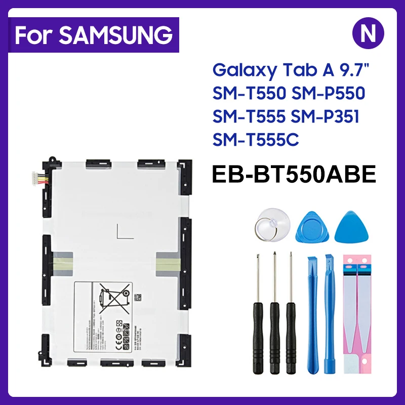 

For Samsung Battery EB-BT550ABE EB-BT550ABA For Samsung GALAXY Tab A 9.7 T550 T555C P555C P550 6000mAh Tablet Battery