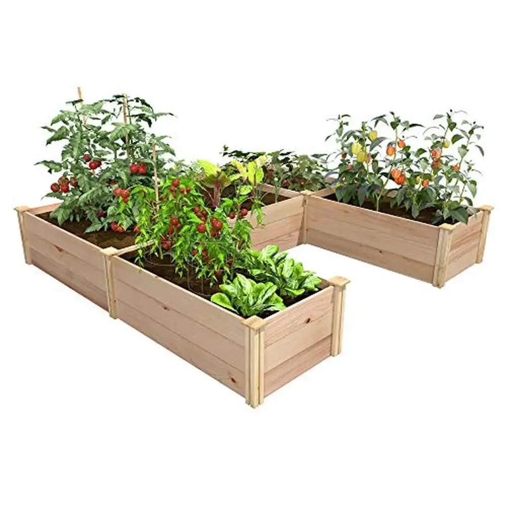 Cedar U-Shaped Raised Garden Bed Kit 8' x 8' x 16.5