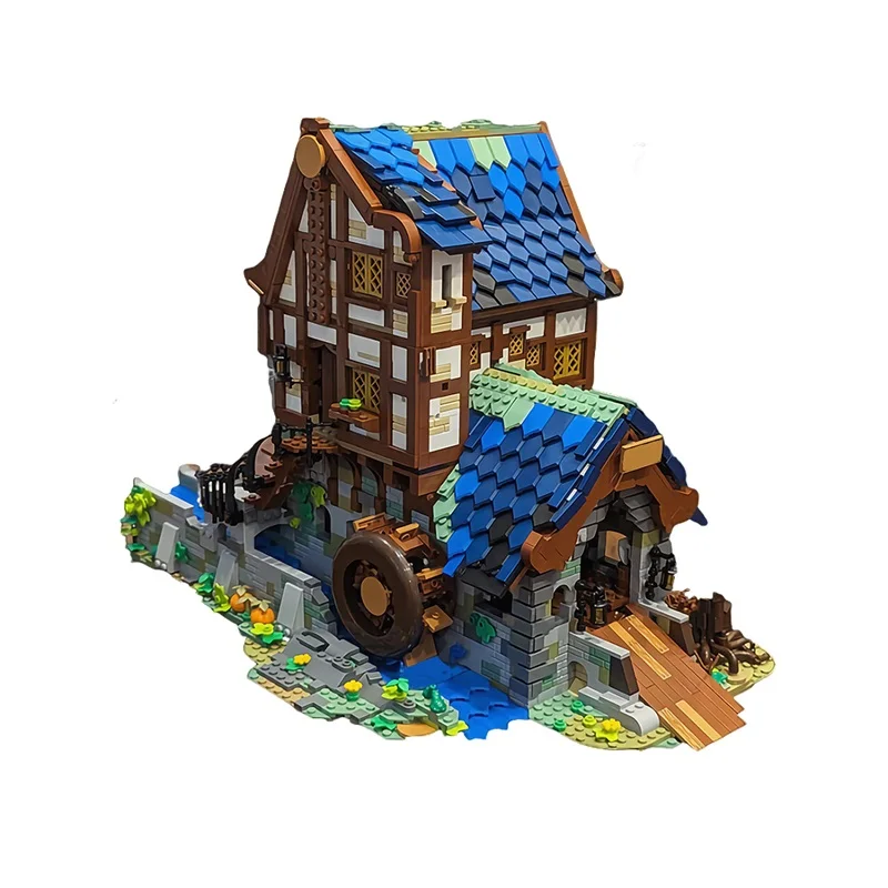 

MOC Medieval Medieval Sawmill Model Building Block House Construction Assembled Brick Toys Creative Children's Gift Ornaments