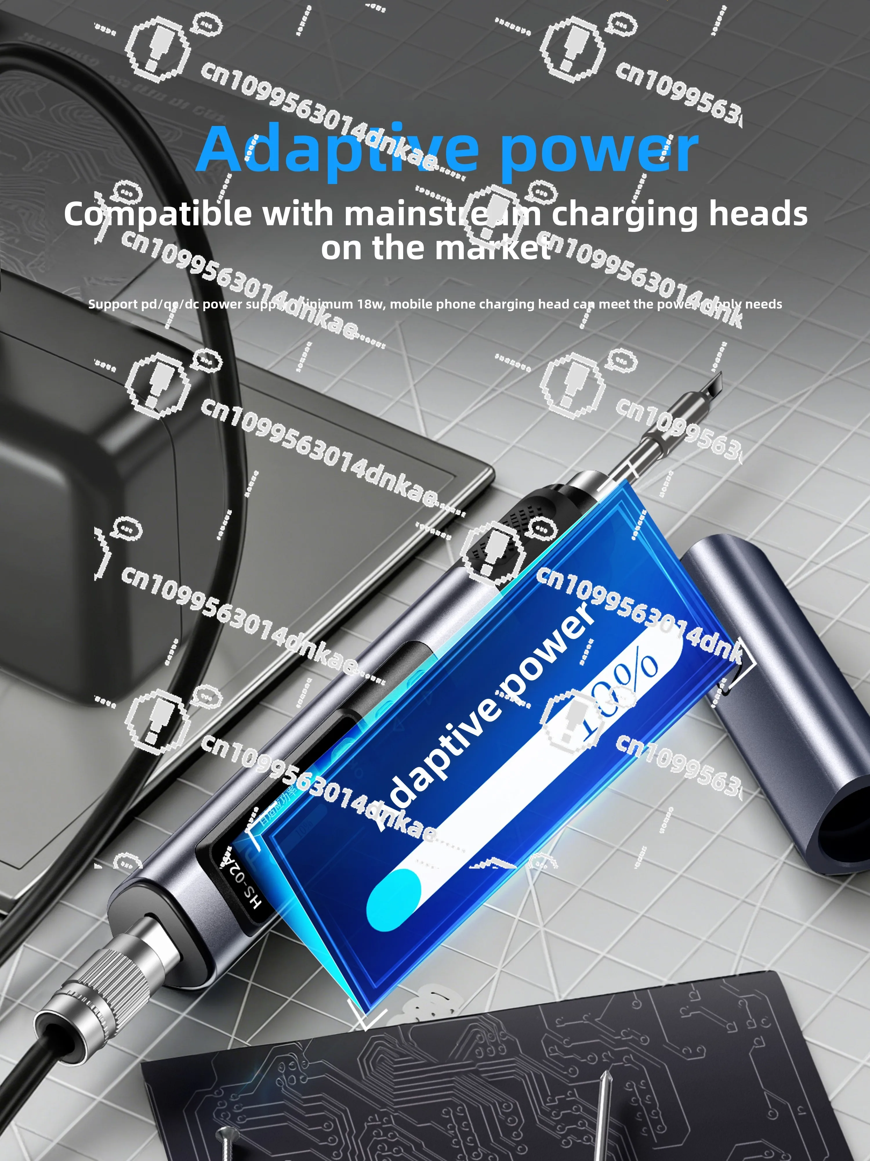 Smart Electric Soldering Iron Household Small HS02 Mobile Workbench Portable High-power Electric Soldering Iron Set
