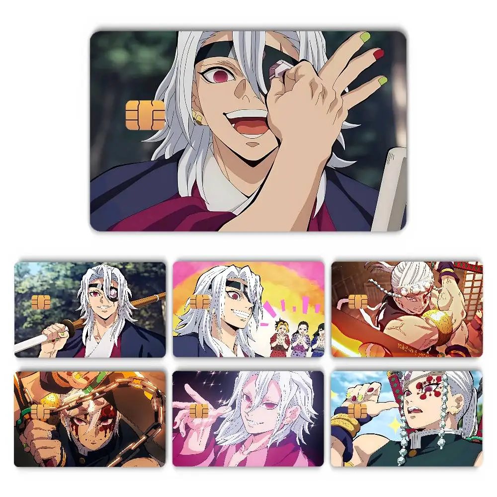 Наклейки с персонажем аниме U-Uzui Tengen, водоотталкивающие, 4 шт.