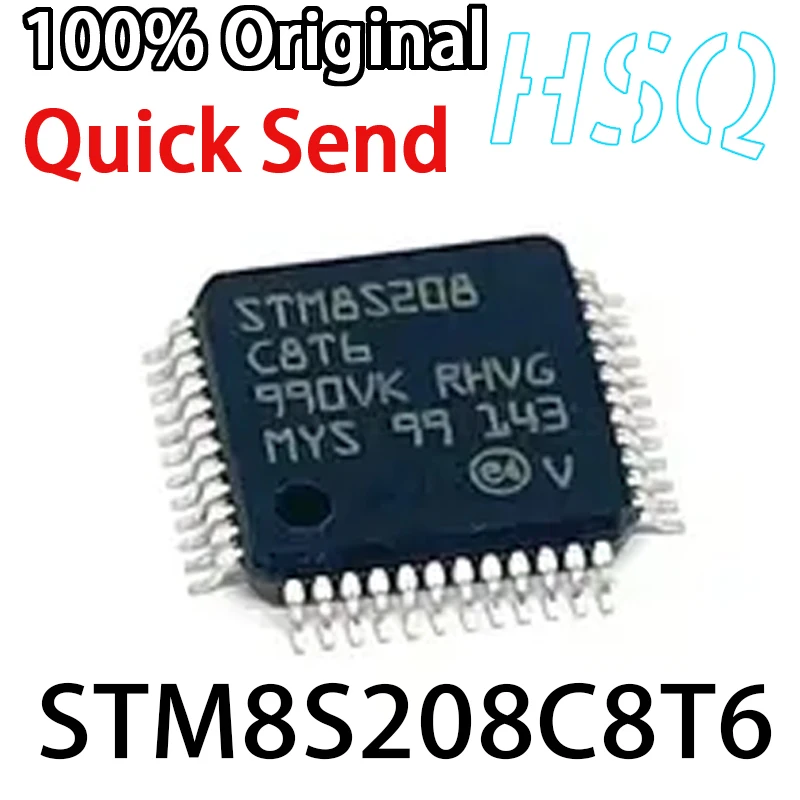 1PCS New Stock STM8S208C8T6 STM8S208CBT6 Microcontroller Chip LQFP48