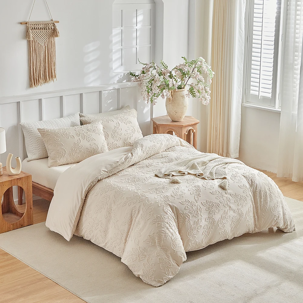 Duvet Cover Bedding Set Twin Full Queen King Size 135x200 Nordic Quilt Cover 240x220 Double Single Leaf Bow Bed Linen 200x200