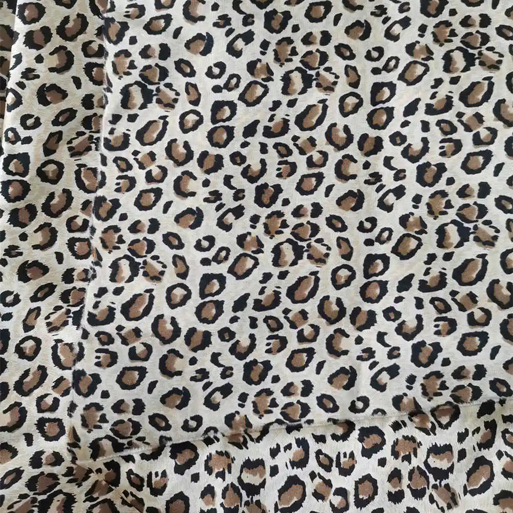 Leopard Print 100% pure nature silk fabric Chinese silk fabric for dress curtains scarf clothing bedding LS0520