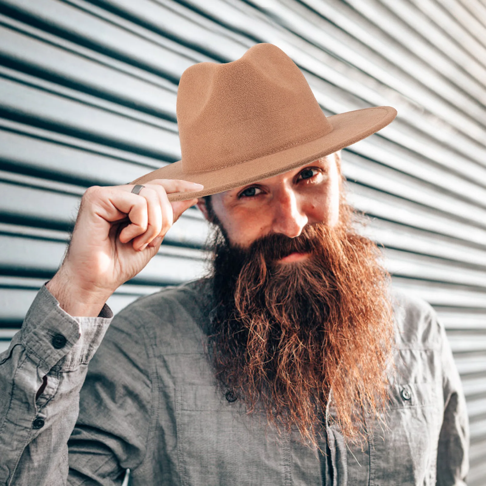 

Charming Denim Western Cowboy Hats No Fade Curved Brim Unisex Outdoor Cap