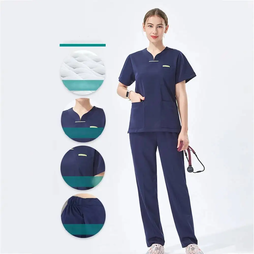 Women S Nurse Uniforms Set Medical Scrubs Dental Workwear Clothes Hunter Top Pant Poplin Surgeon Medic Scrub Suit