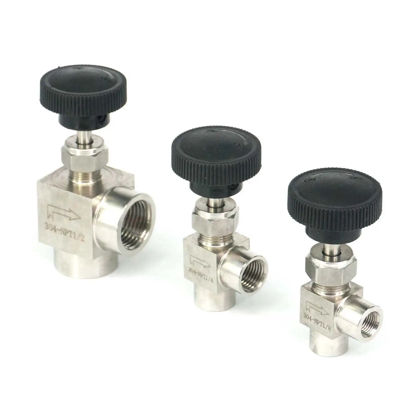 

Запорный игольчатый клапан из нержавеющей стали 304 с внутренней резьбой NPT/BSPP 1/8, 1/4, 3/8, 1/2 дюйма, угловой, для воды, газа, масла