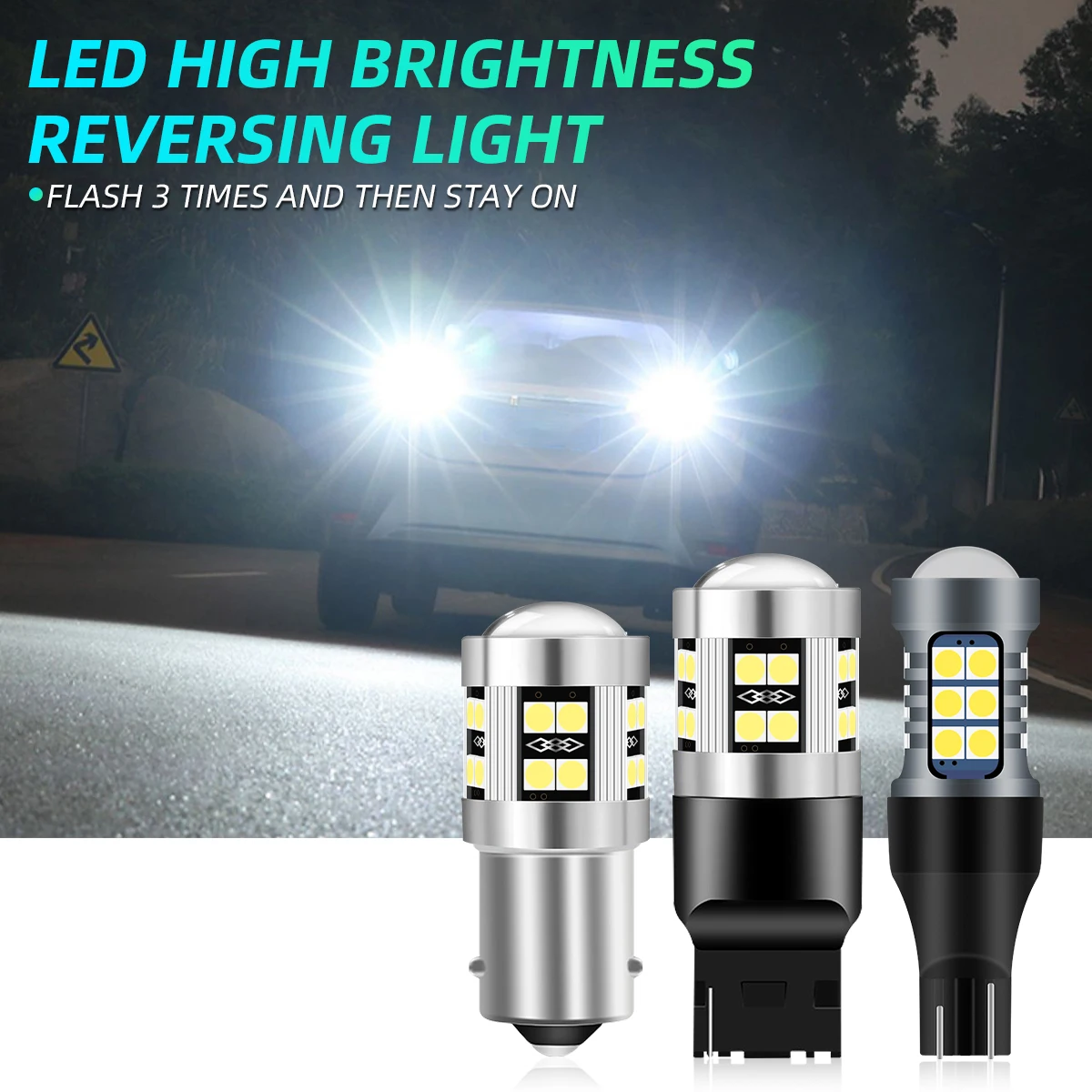 

2pcs 1156 BA15S T15 W16W T20 7440 W21W LED Bulb P21W WY21W Car Reverse Lights Backup Light Flash Warning Safety Light 12V White