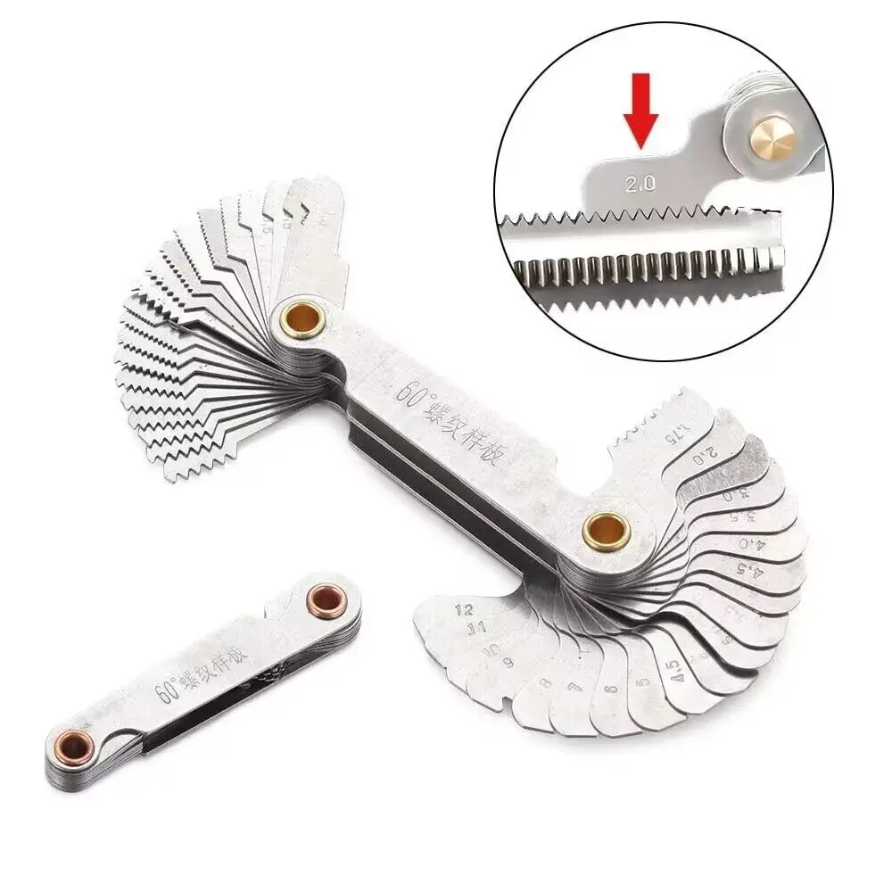 55/60 Grad metrische Zoll Gewinde Plug Gauge Getriebe Zahn Schraube Pitch Messgeräte Mess Center Metrisch Gewinde Messwerkzeuge – Detail 1